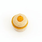 Burnt butter and peach cupcake
