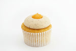 Burnt butter and peach cupcake